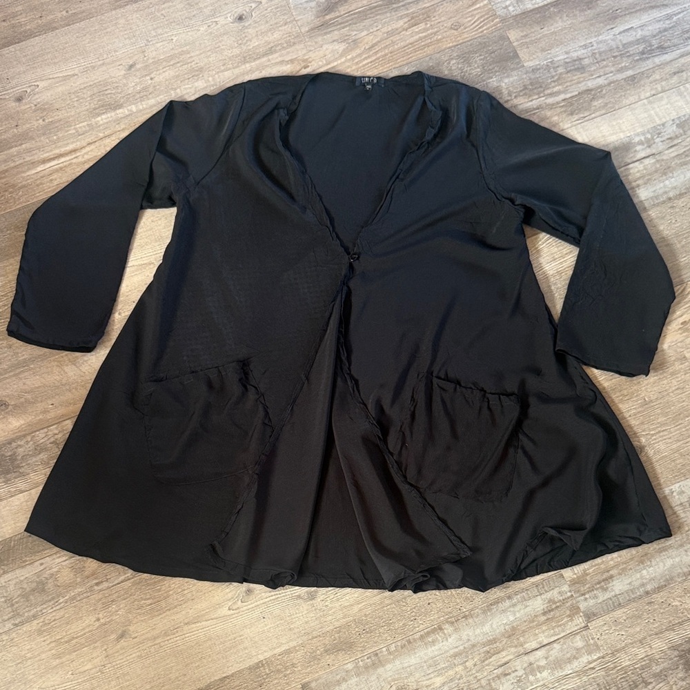 Comfy USA Black Long Sleeve Open Cardigan size S